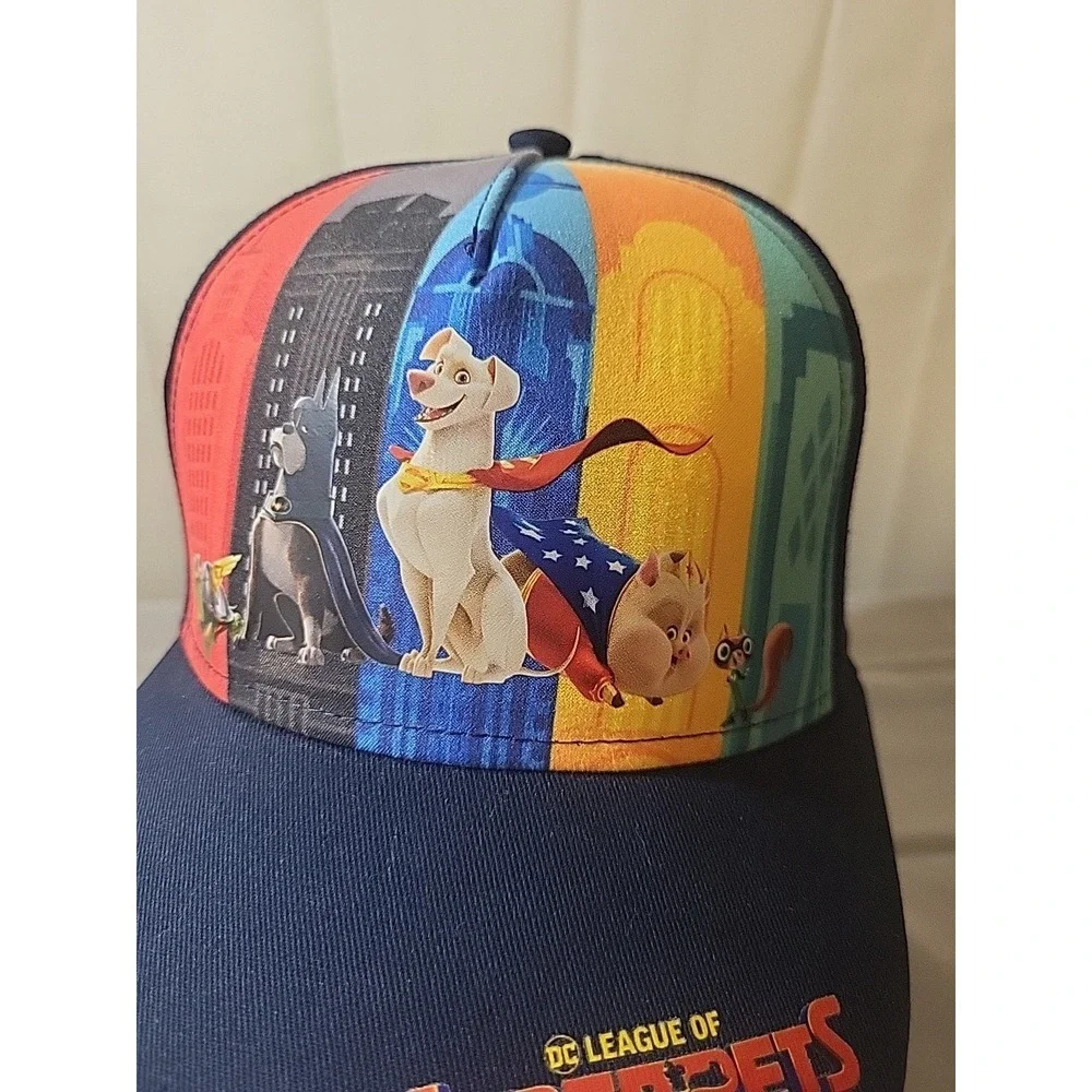 New DC League of Super-Pets Youth Hat - Krypto, Merton, Ace, Chip -Kids Snapback